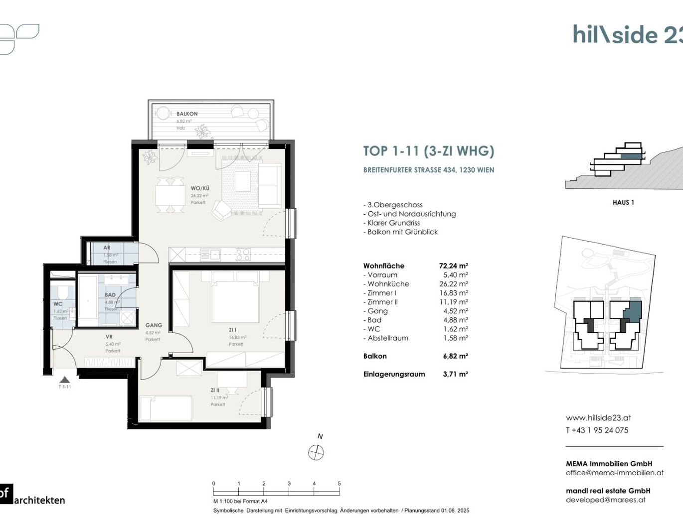Erstklassige 3-Zimmer-Dachgeschosswohnung mit Balkon zu verkaufen!