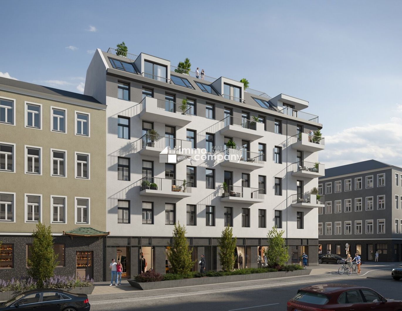 Exklusive 4-Zimmer-Wohnung in Top-Lage: 2 Terrassen, 2 Bäder, vollsaniert, 1. DG, 134.44m², nur 1.070.000,00 €!