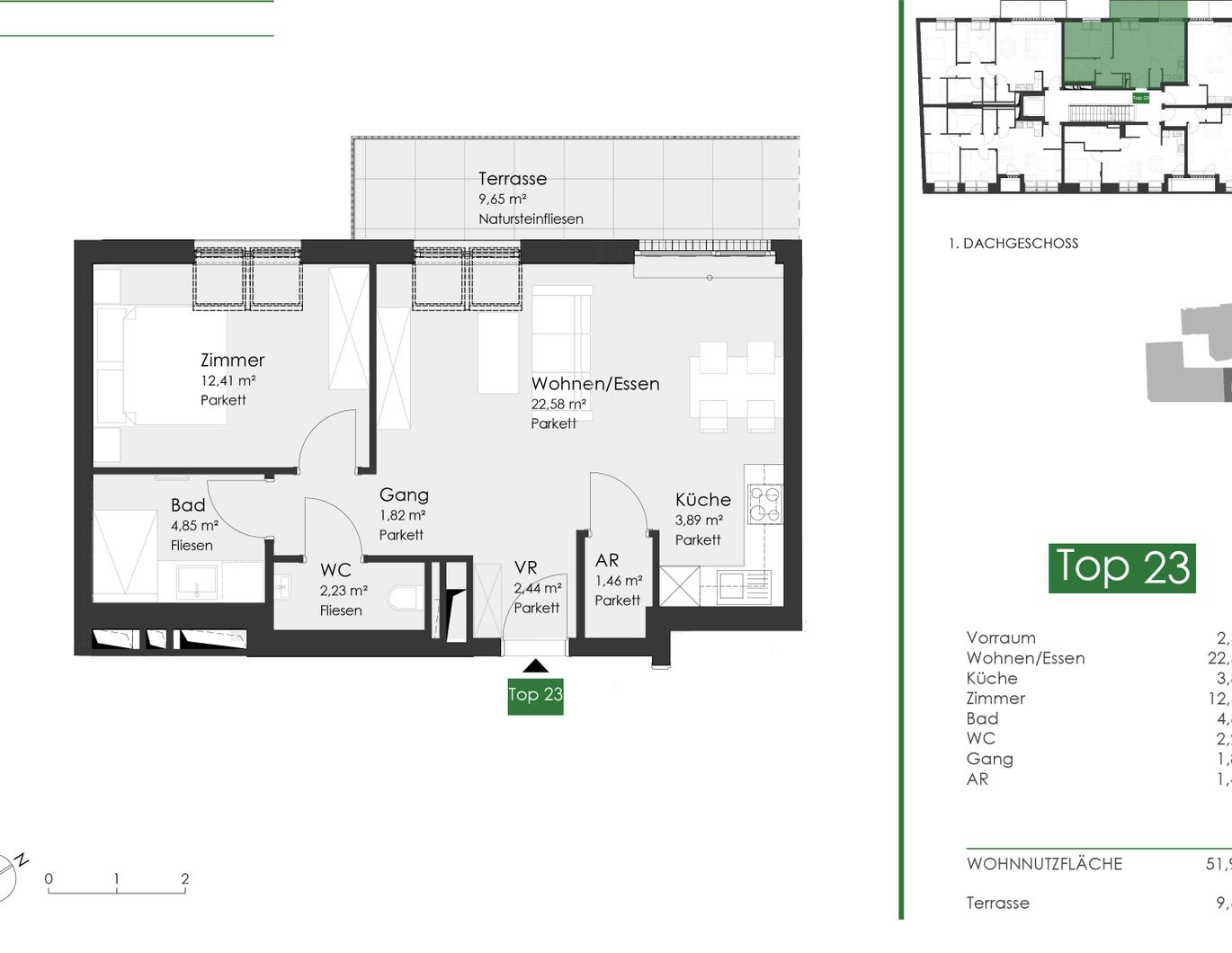 Dachgeschosswohnung AKH Nähe Neubau Erstbezug