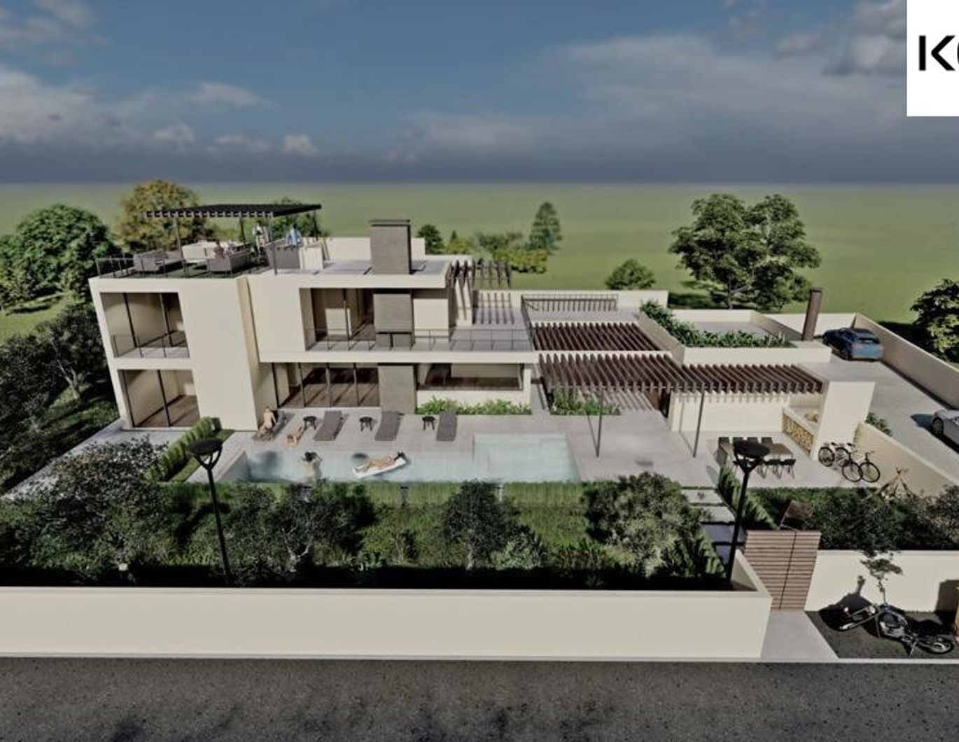 Exklusive Villa in städtischem Villenkomplex zu verkaufen