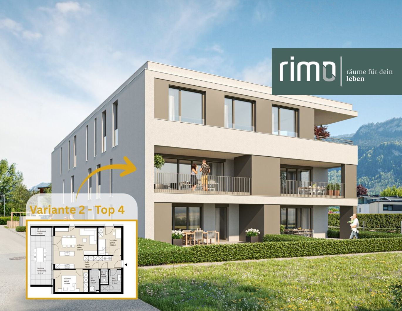 3-Zimmerwohnung mit Terrasse - Top 04 - V.2