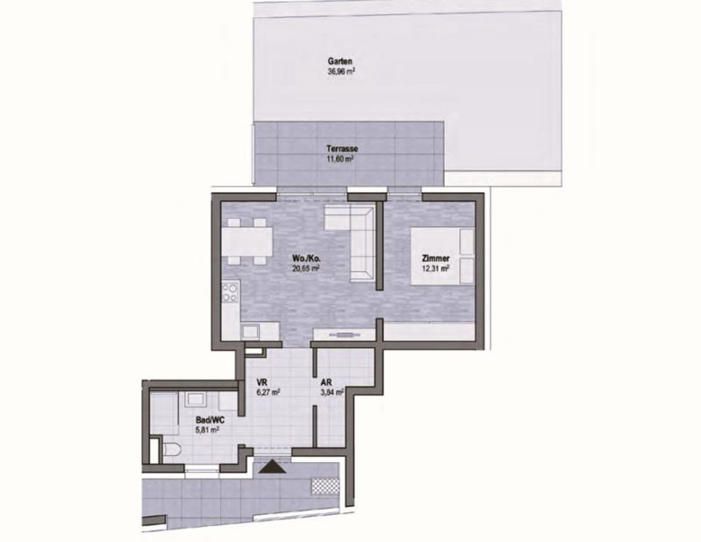 Graz Geidorf Neubauprojekt: Exklusive Eigentumswohnung (48m²) mit Terrasse und Garten in bester Lage! Provisionsfrei