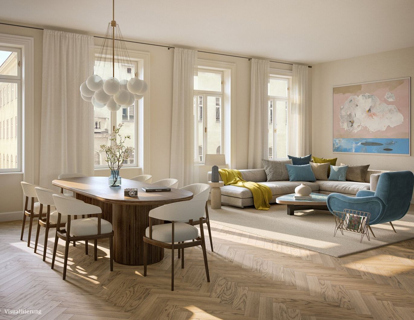 EXKLUSIVE ERSTBEZUG: MODERNE 3-ZIMMER WOHNUNG MIT 145M², BALKON, LOGGIA & TERRASSE IN 1A LAGE!