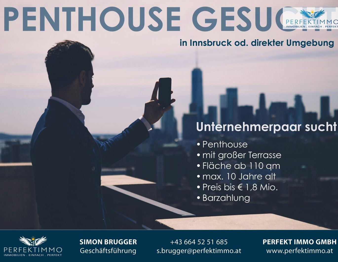 Penthouse gesucht in Innsbruck oder direkter Umgebung