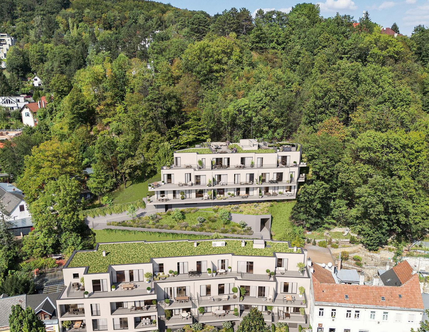PROVISIONSFREI: Perfekt aufgeteilte, südseitige Balkonwohnung mit 3 Zimmern im Grünen - zu kaufen in 2391 Kaltenleutgeben