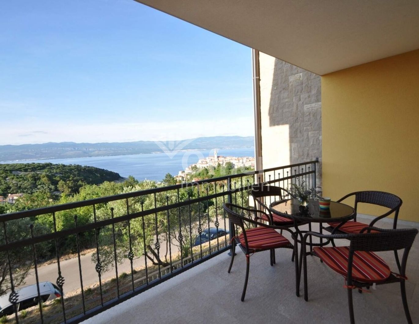 Wohnung mit offenem Meerblick in Vrbnik
