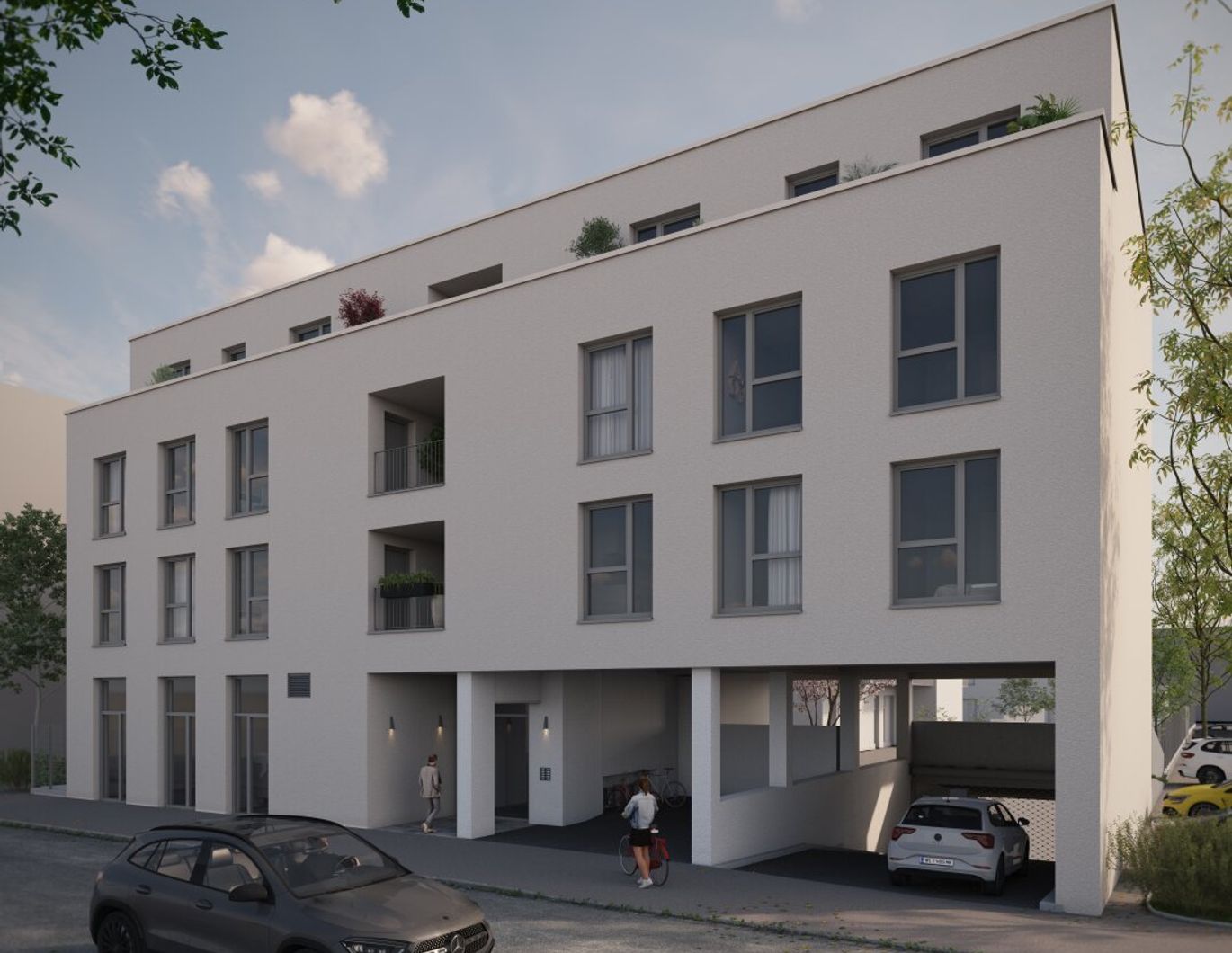 Neubau-Kleinwohnung mit ca. 50 m² + 23,03 m² Terrasse -Mietbeginn ca. Oktober 2023