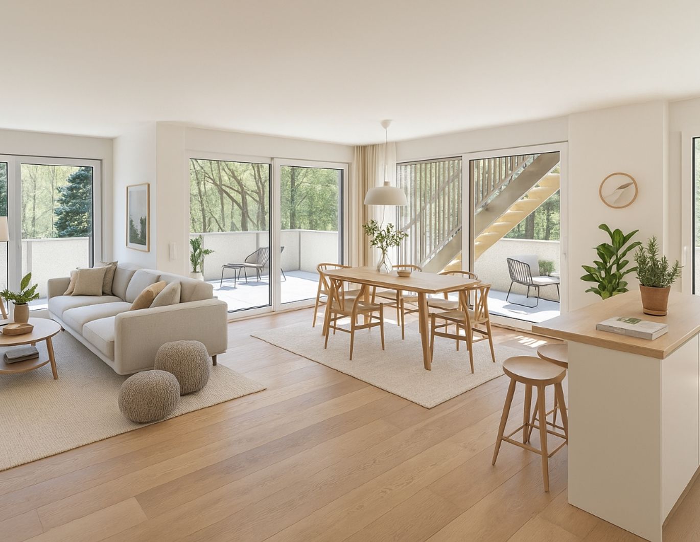 Einzigartige Dachgeschoß-Wohnung mit Terrassen und eigenem Dachgarten - Luft-Wärme-Pumpe - bezugsfertig zu kaufen in 2391 Kaltenleutgeben