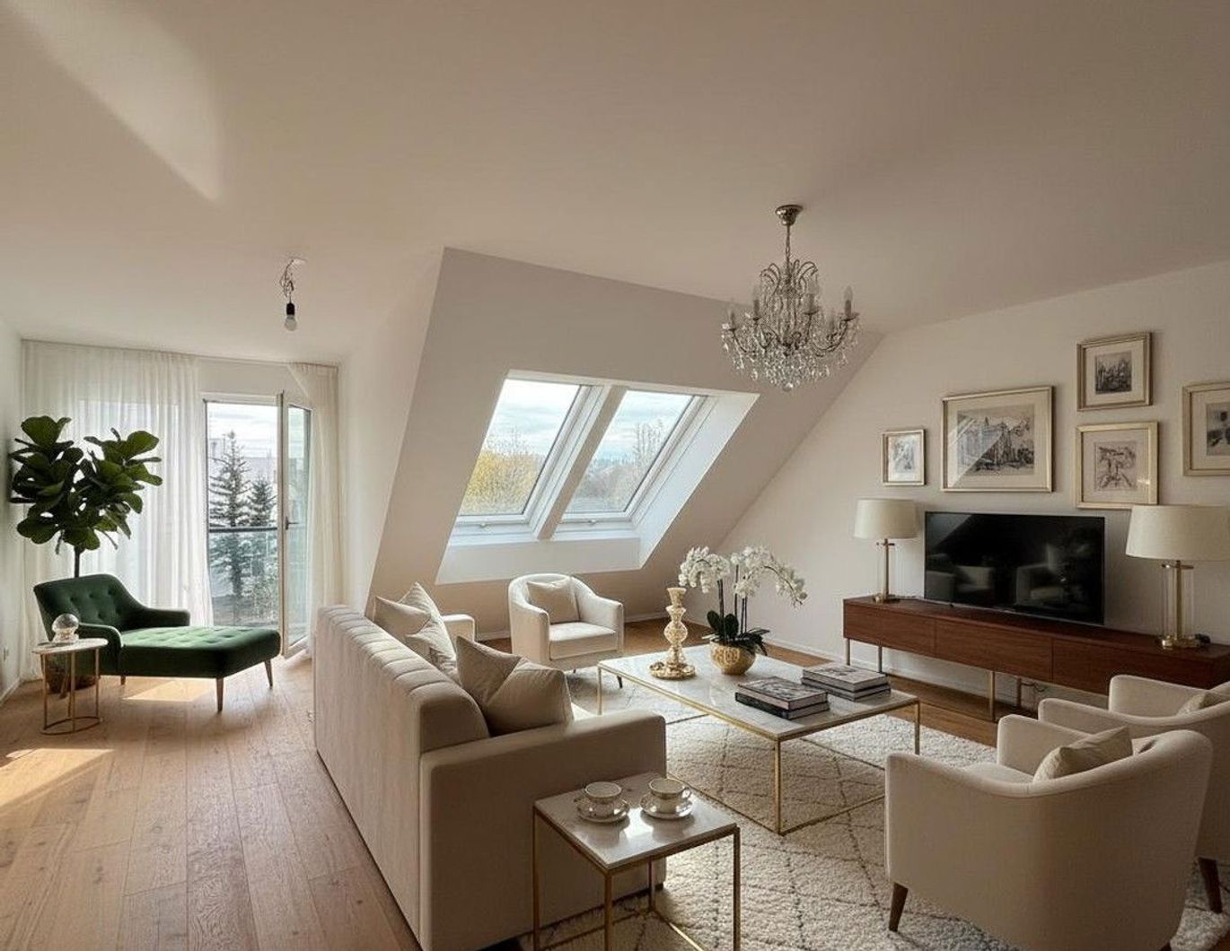 Helle & ruhige 2-Zimmer Wohnung mit Grunblick. Neubau & Erstbezug.