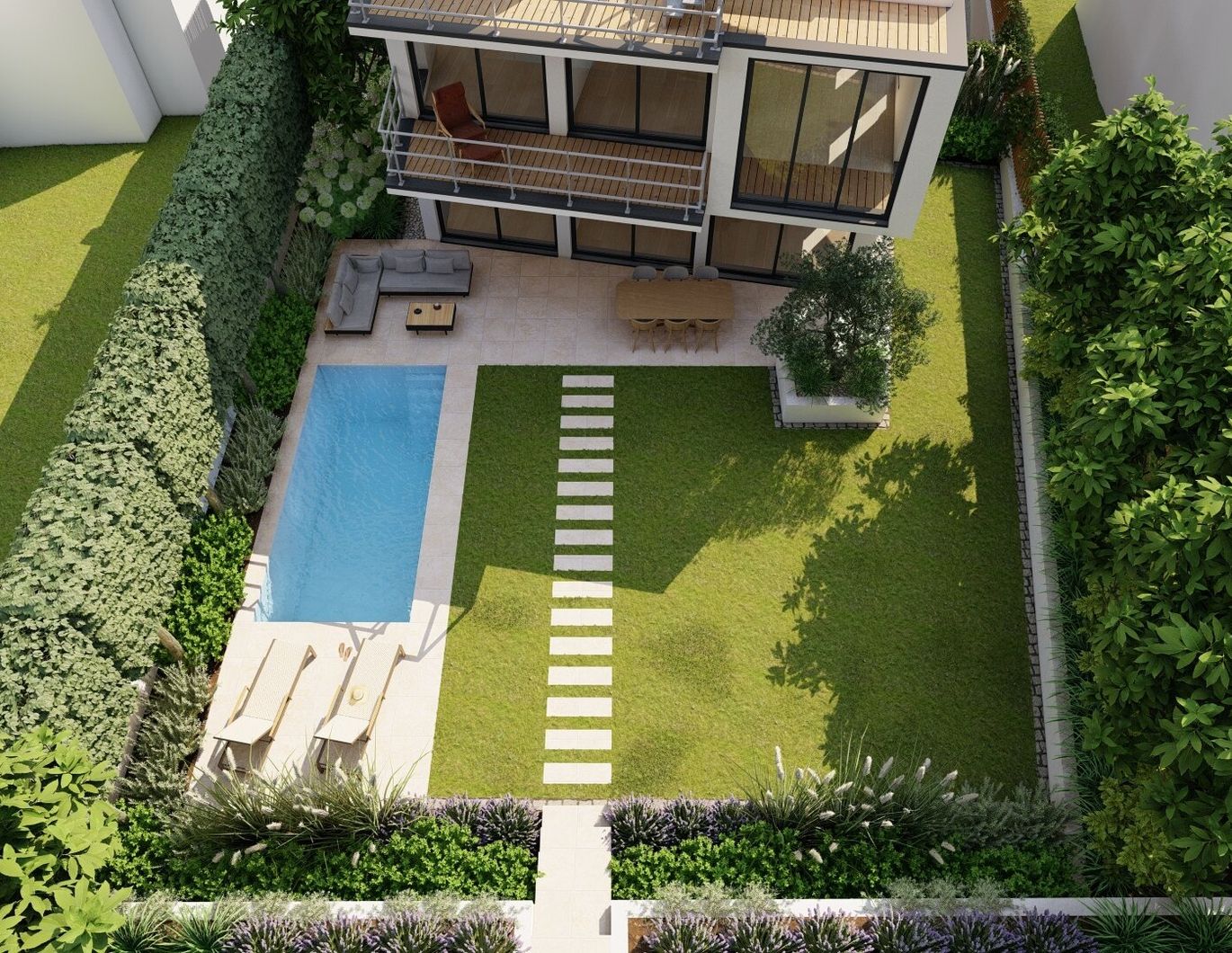 EXKLUSIVE WOHNUNG MIT TRAUMGARTEN UND SALZWASSERPOOL