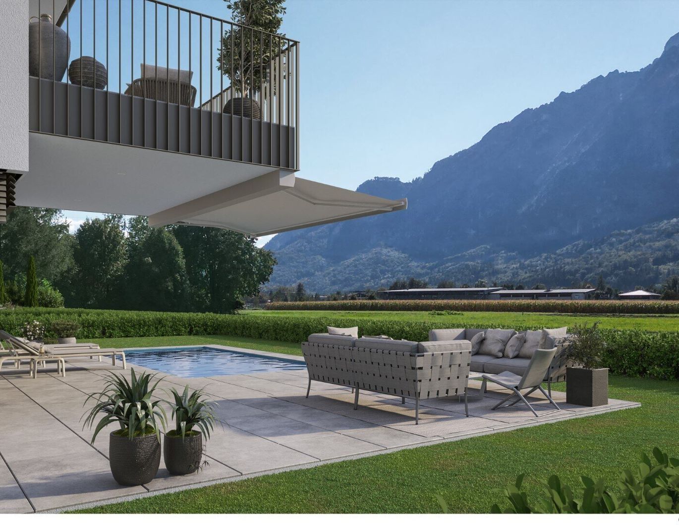 Villa im Grünen mit Untersbergblick