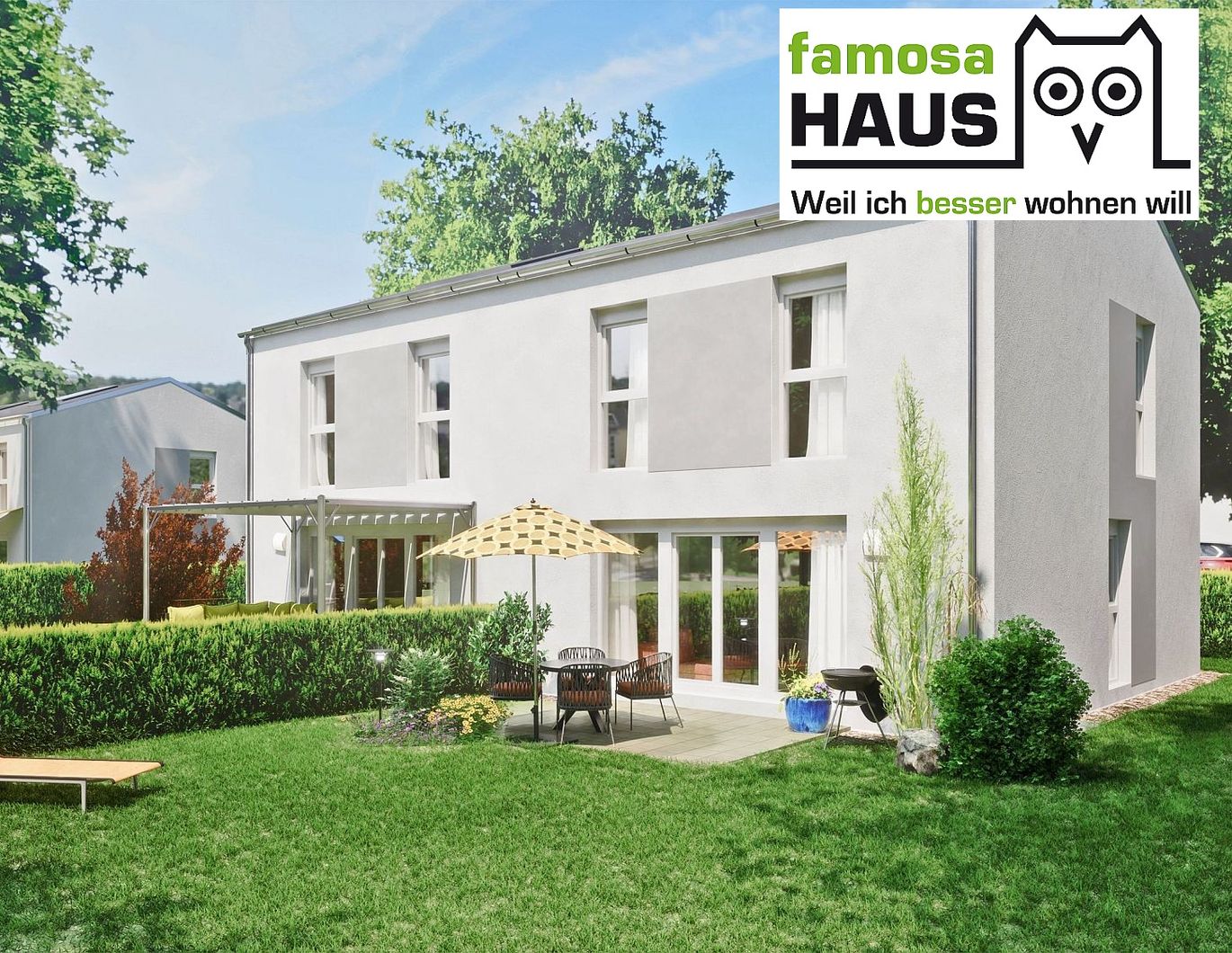 Ziegelmassive Doppelhaushälfte mit 151 m² Nutzfläche (4 Zimmer und Keller) und 192 m² Eigengrund