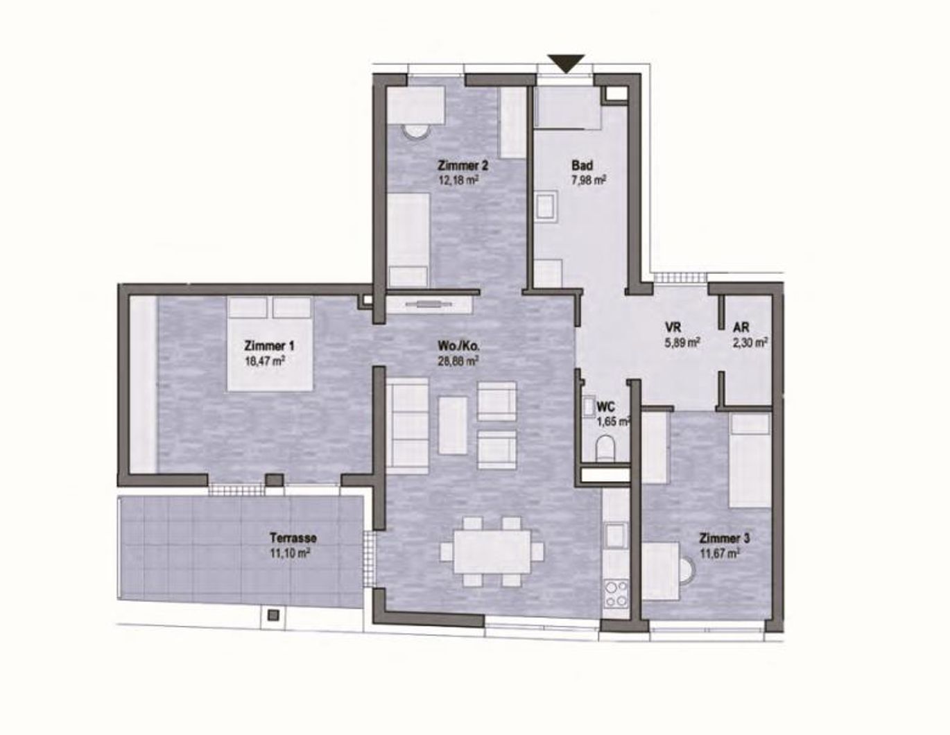Wohnen in Graz Geidorf - Exklusive Eigentumswohnung (89m²) mit Terrasse in bester Lage! Provisionsfrei