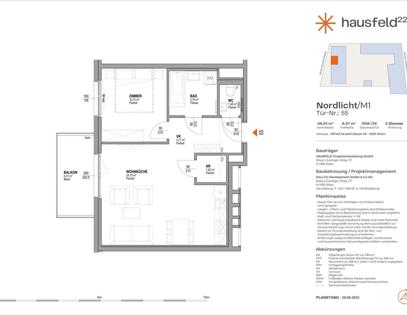 Unbefristete Neubau-Mietwohnung im Oberen Hausfeld | Termin online buchen: www.hausfeld22.at/nordlicht