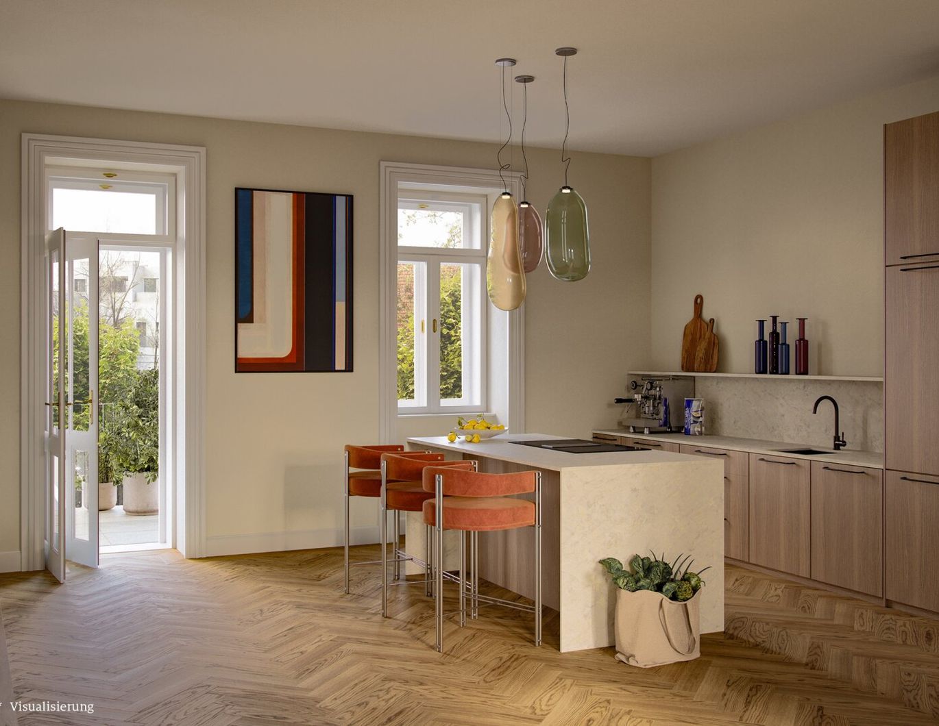 8-ZIMMER-ALTBAU-WOHNUNG AUF GANZER EBENE MIT GROßZÜGIGER FREIFLÄCHE