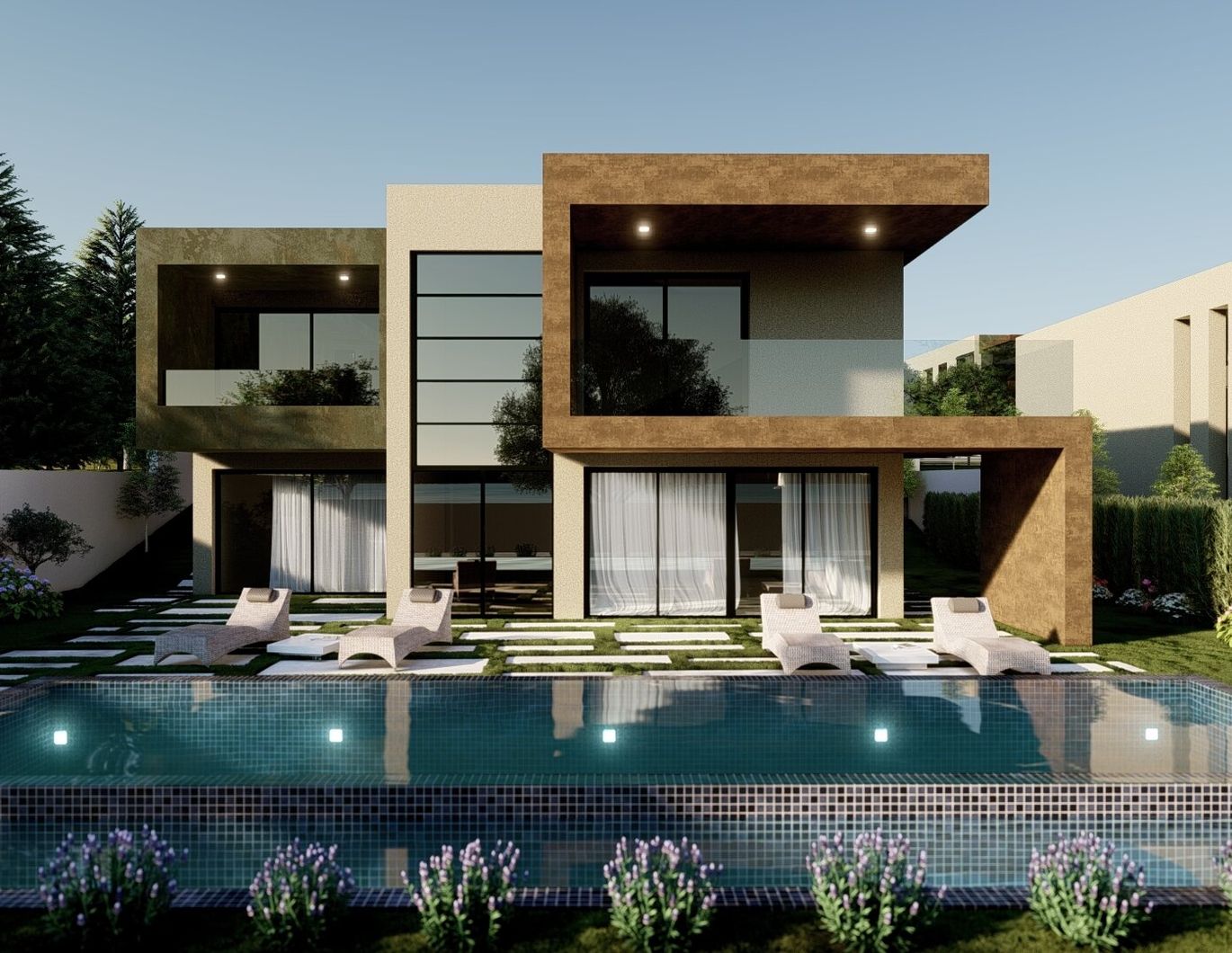 Luxuriöse Villa in erster Meereslinie mit spektakulärem Panoramablick - Villa D