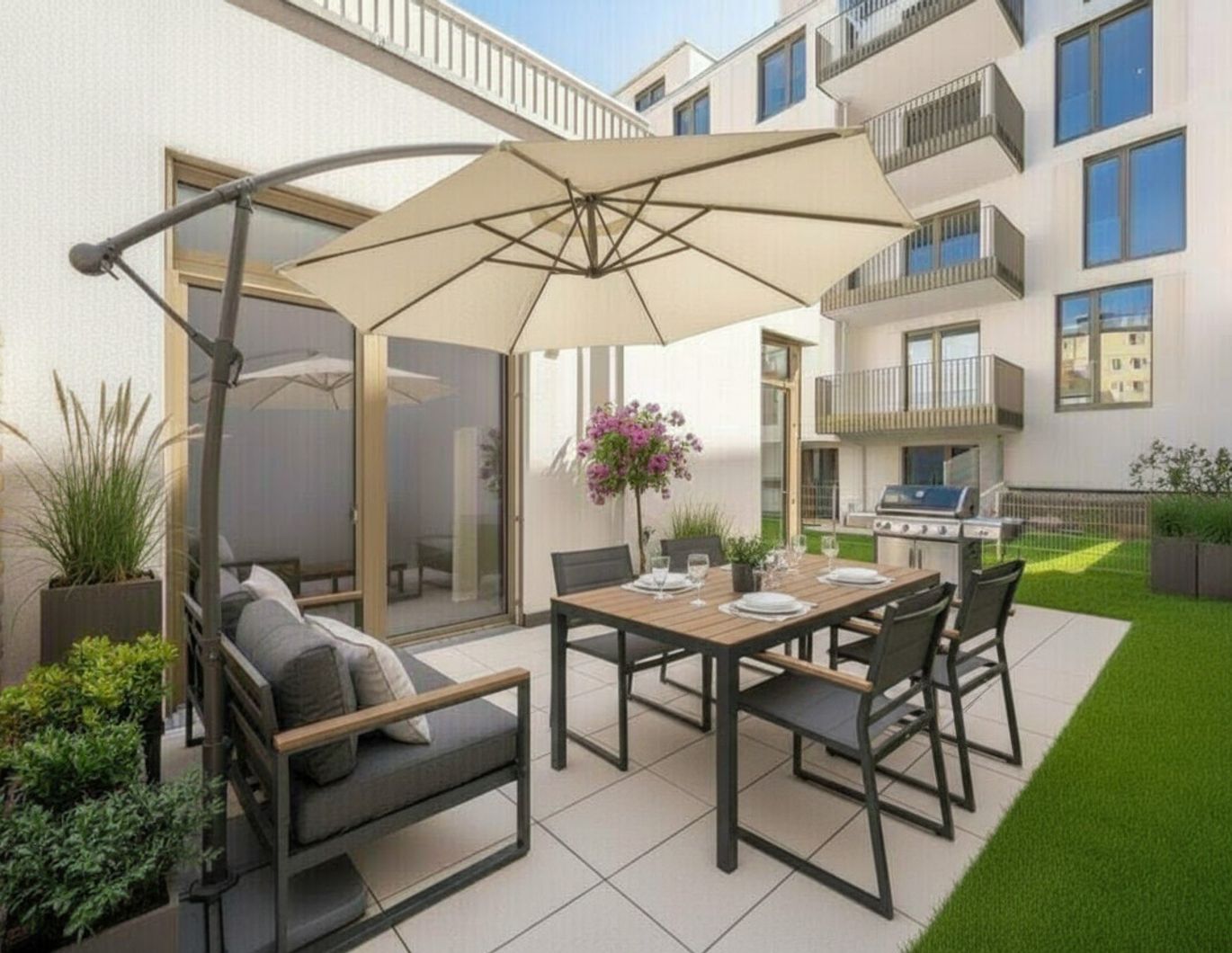 Familientraum: Moderne Maisonette mit 6 Zimmern, Terrassen, Garten und U-Bahn-Nähe