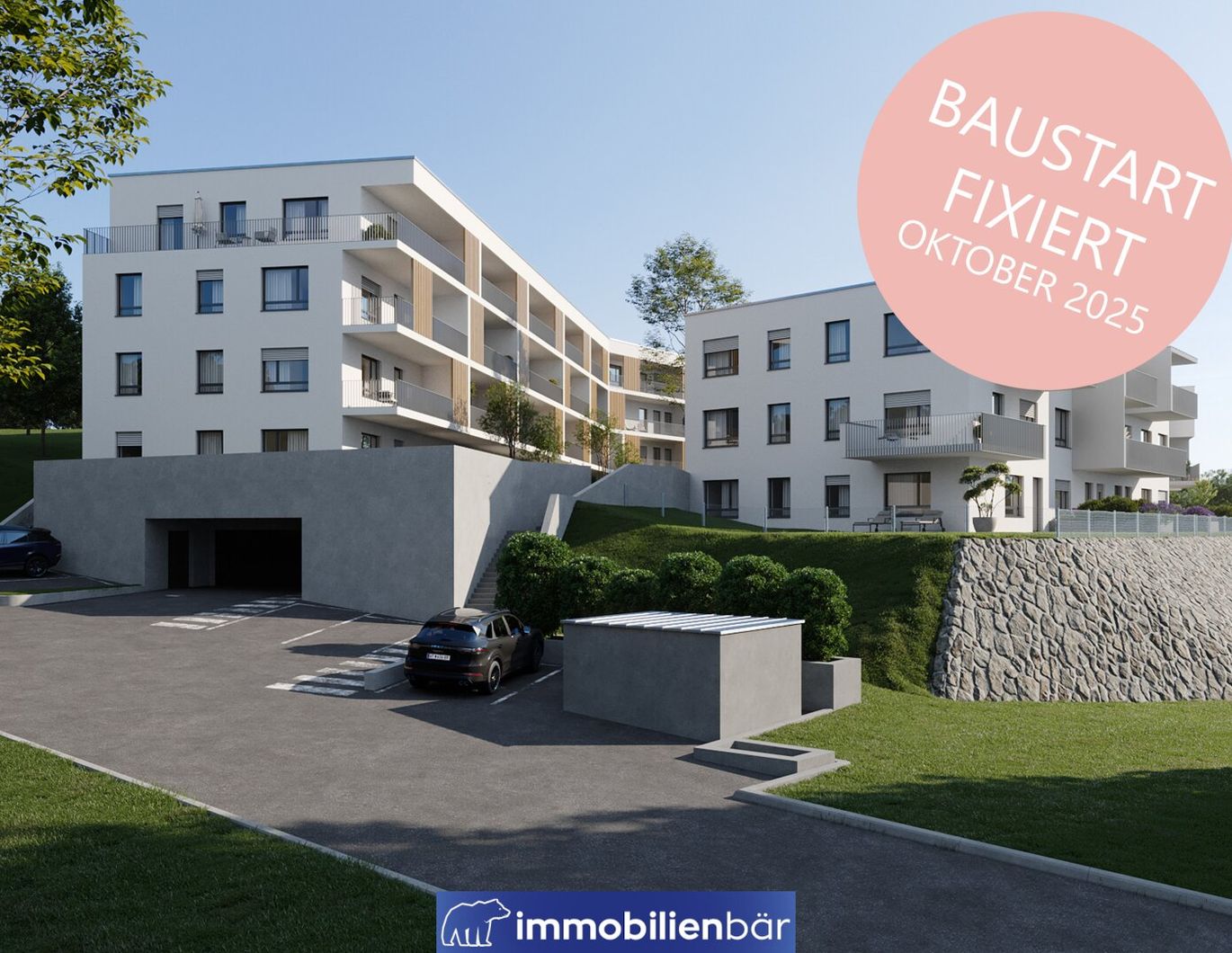 Baustart Oktober 2025 fixiert - Wohnen am Uberlberg - Neubau- Gartenwohnung in Bestlage in Bad Schallerbach Top 6