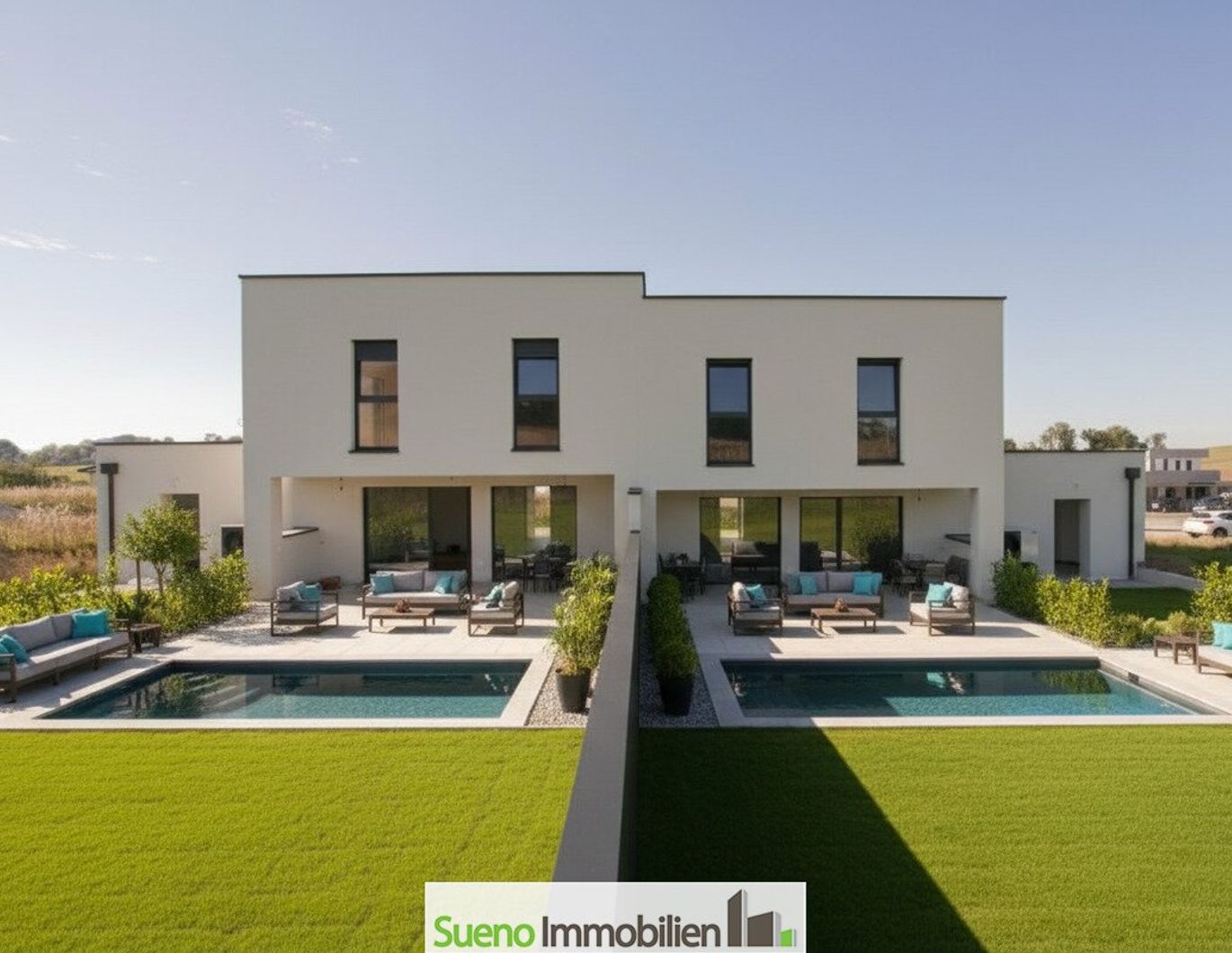 Sofort beziehbar- TOP 2. Nähe Wels in Niederthalheim- stilvolles Doppelhaus mit Weitblick ins Grüne