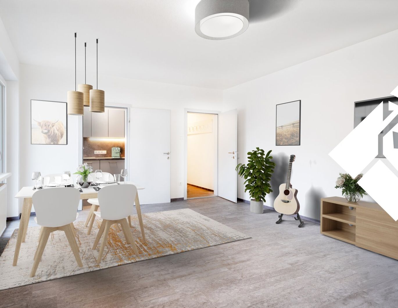 3-Zimmer-Wohnung zur Miete im urbanen Stadtzentrum von Wörgl