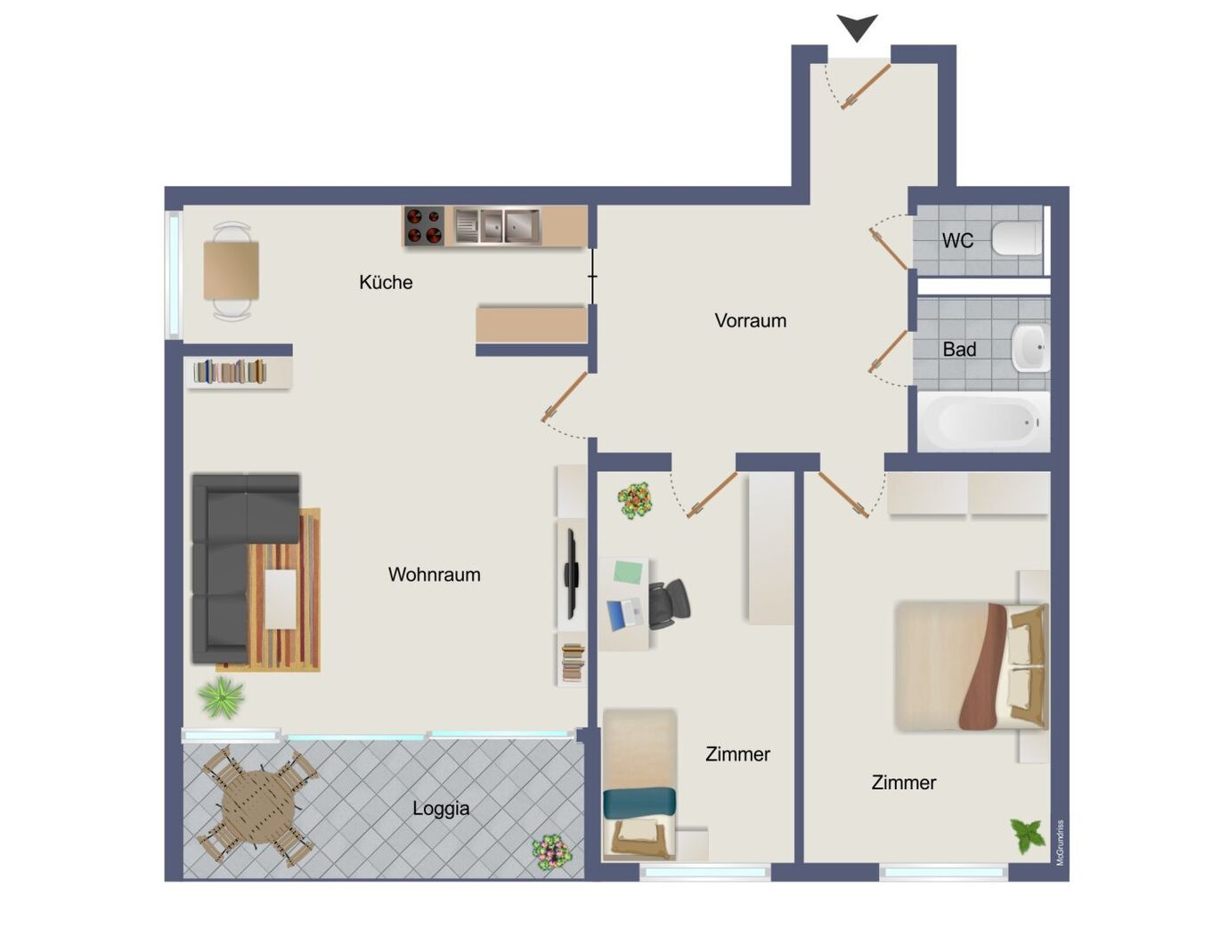 Moderne 3-Zimmer-Wohnung mit Loggia in Wels - Ihr neues Zuhause für 198.000 €!