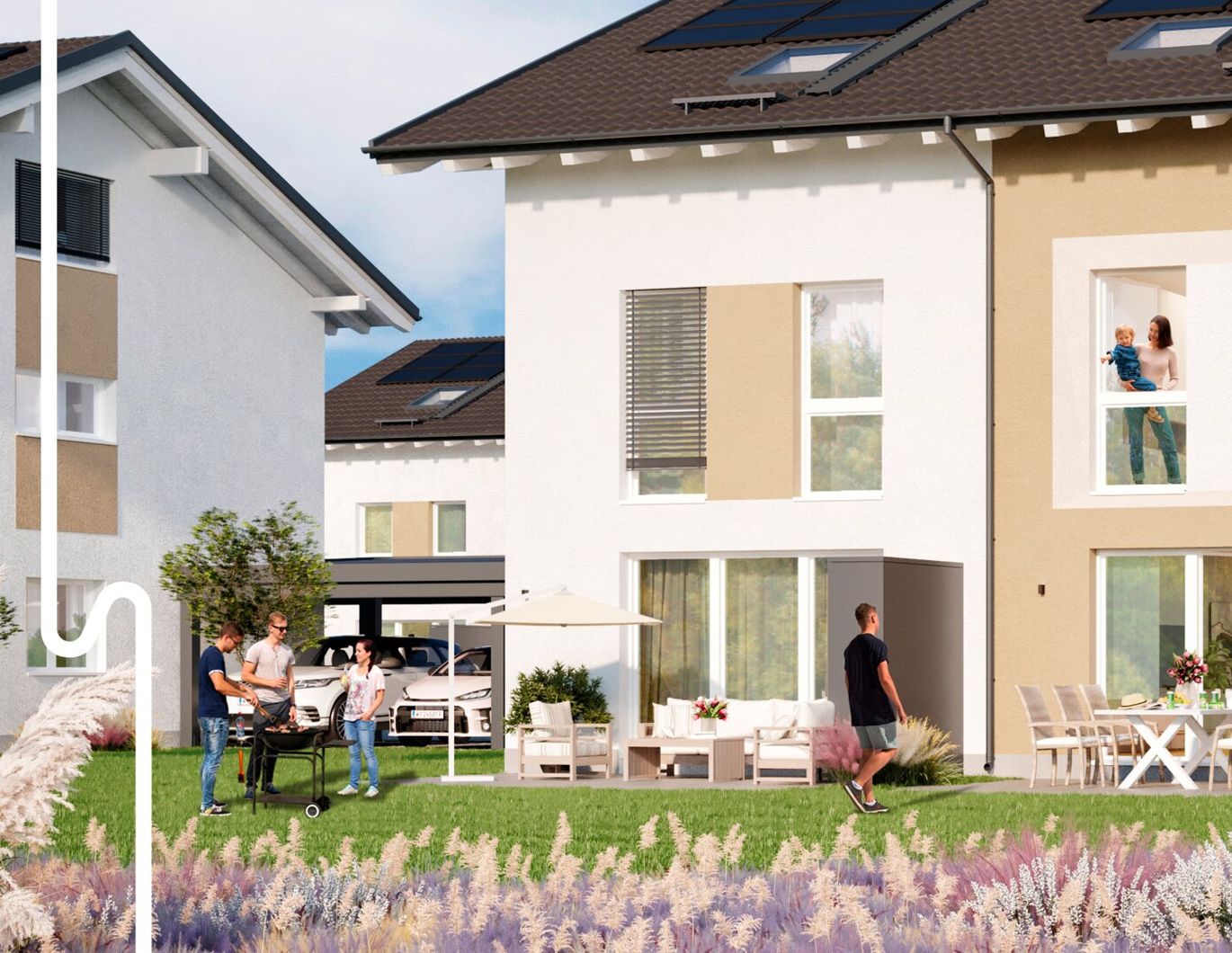 LEBENSFREUDE REIHENHAUS - Carport & Garten im Salzburger Flachgau