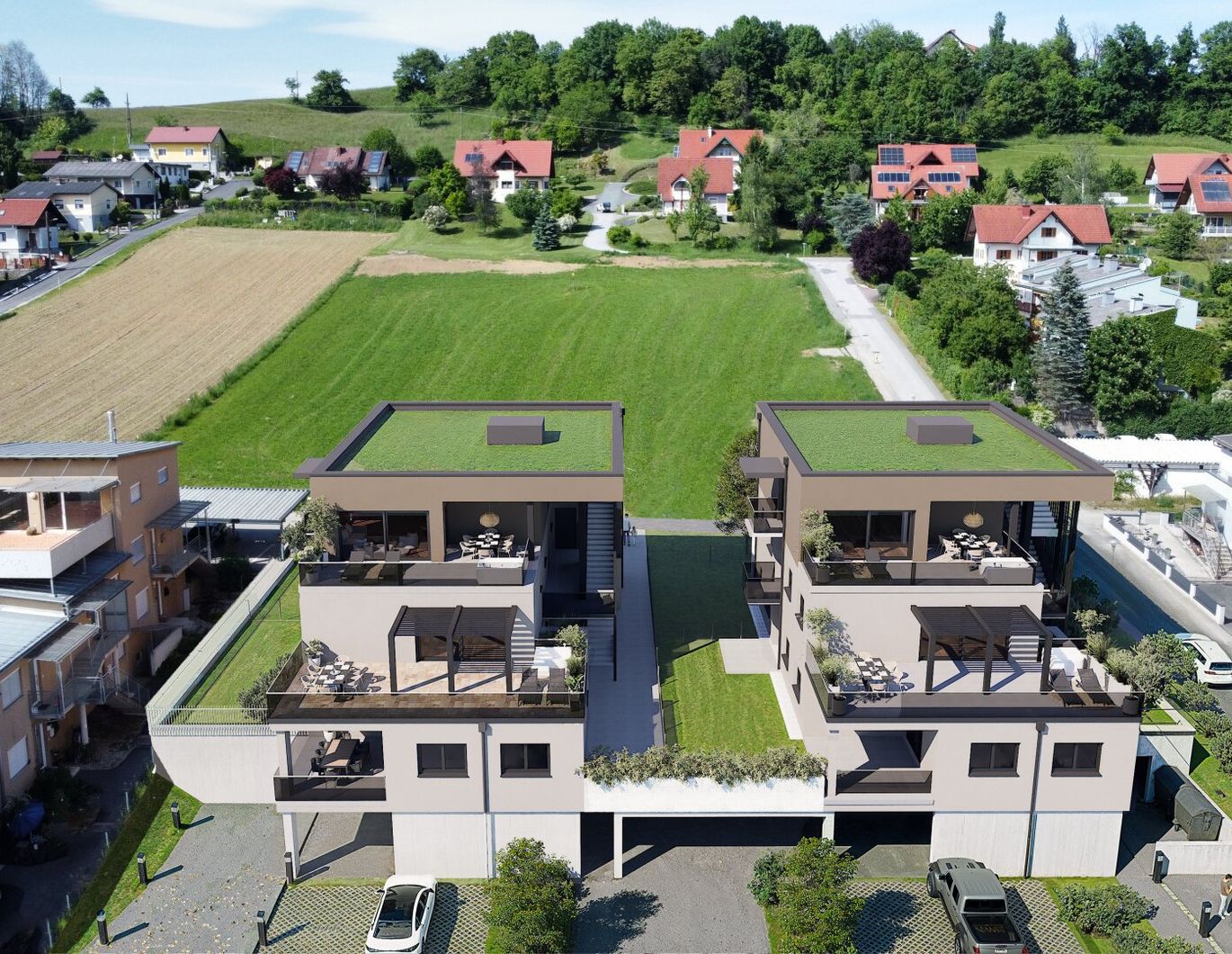 Traumhaftes Penthouse in Gamlitz: Erstbezug mit 2 Terrassen und Garagen | Hohe Rendite und Lebensqualität vereint | 6- 8,5%