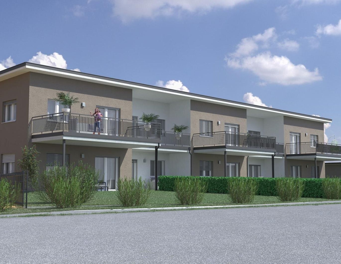 Barrierefreie Neubau 2-Zimmerwohnung mit Loggia / Terrasse und 128 m² Eigengarten zum fairen Preis