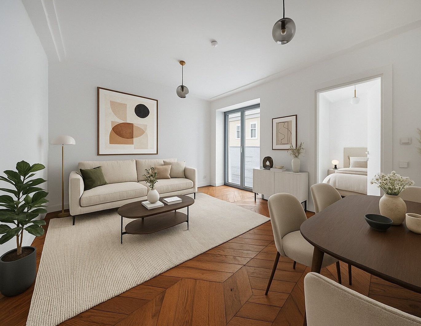 Hofseitiger Erstbezug mit großer Terrasse nächst Donaukanal und Servitenviertel!