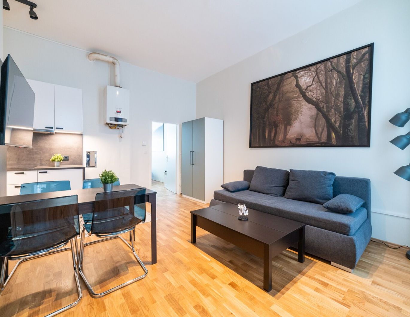 Mit Blick auf den Park