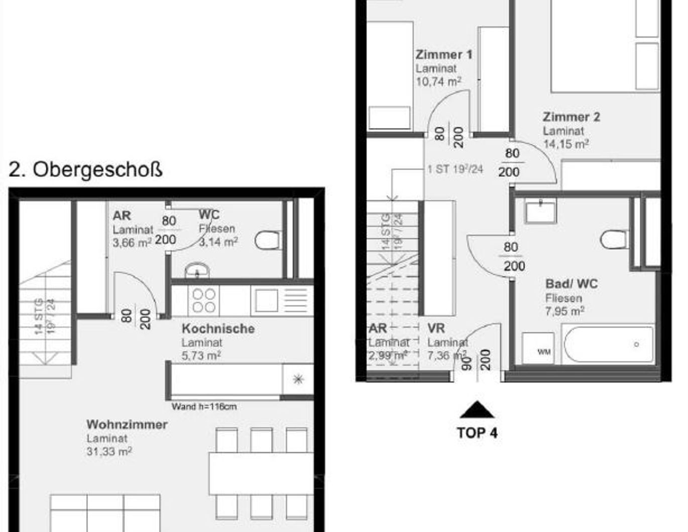 WUNDERSCHÖNE 3-Zimmer-MAISONETTEWOHNUNG mit Loggia