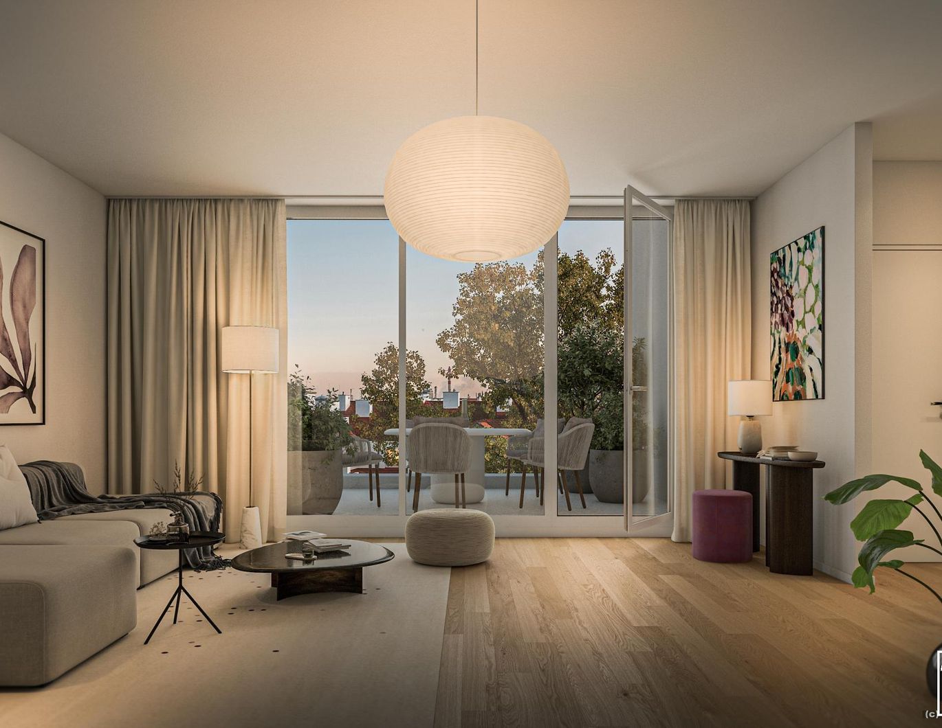 Effizient geplante 3-Zimmer-Wohnung