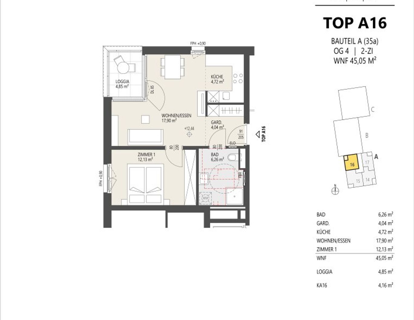 2-Zimmer-Dachgeschosswohnung, Top A16, Innsbruck