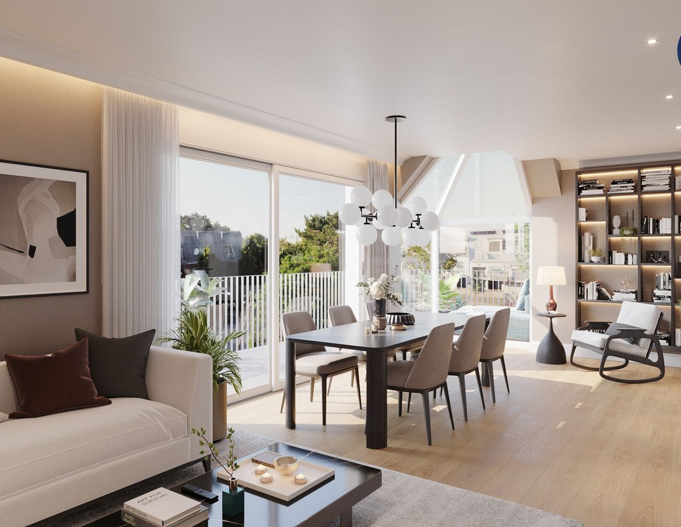 Urbaner Komfort im Obergeschoss: Helles 3-Zimmer-Heim mit Doppel-Balkon