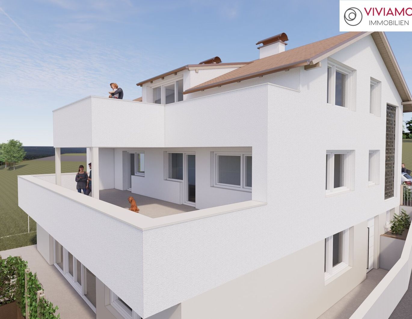 TOP 2 - Erstbezug: geräumige Terrassenwohnung mit Grünblick in Wallern an der Trattnach (Breitwiesen)!