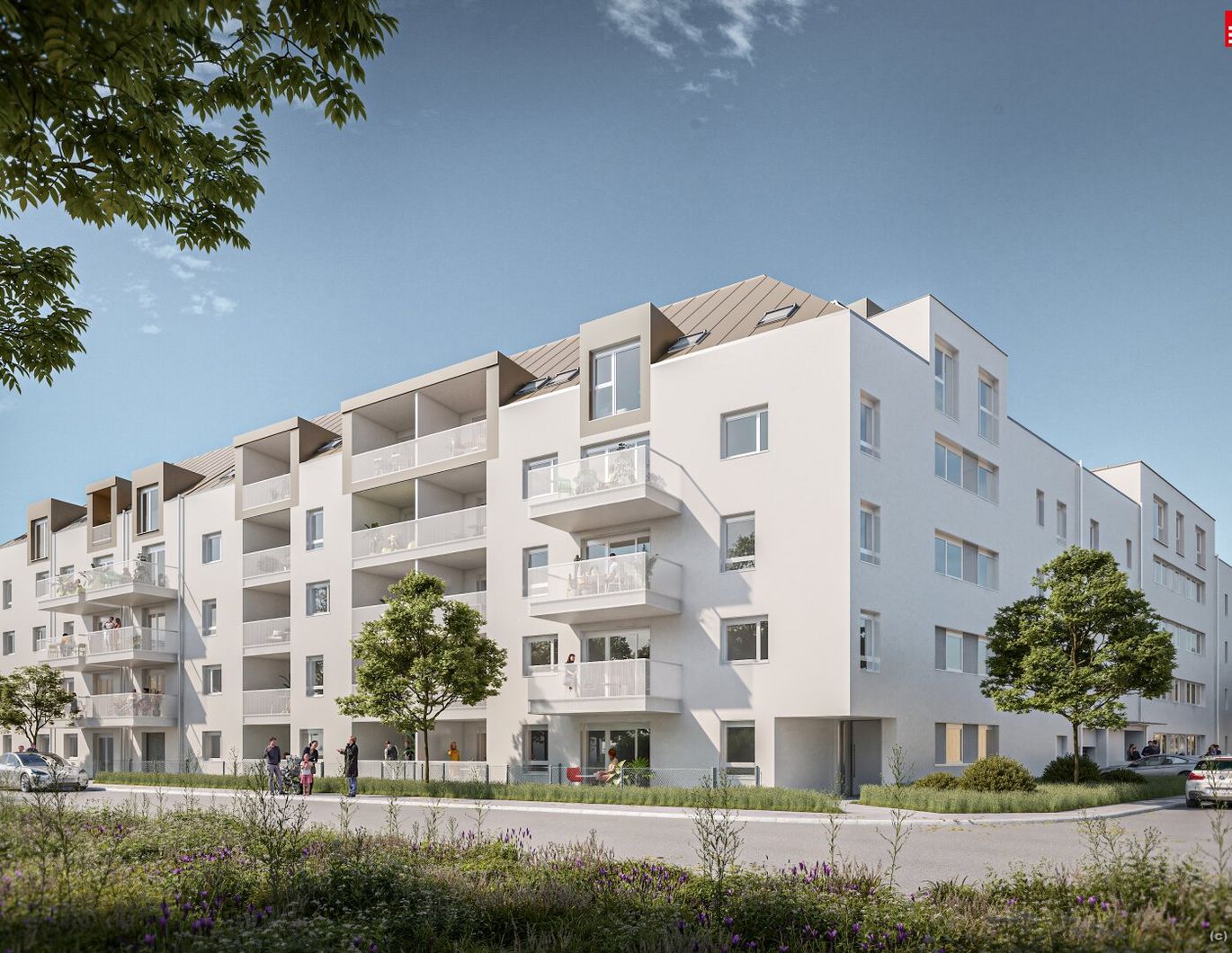 Moderne 3-Zimmer-Wohnung mit kleinem Eigengarten - Erstbezug in zentraler Lage!
