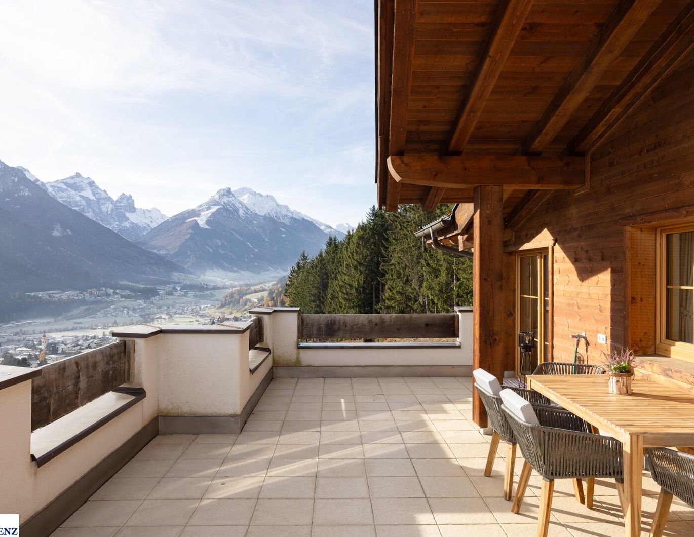 Wunderschöne, möblierte Zweizimmerwohnung mit Traumterrasse in Telfes im Stubaital zu vermieten
