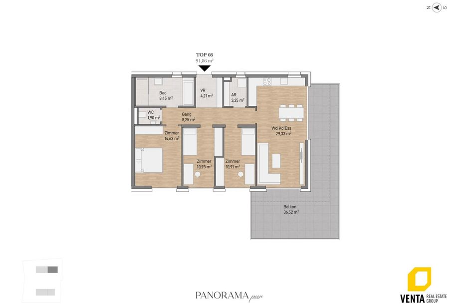 BAUSTARTAKTION: -8,5%! Stilvolles Wohnen in Toplage mit individuellem Panorama Pur!
