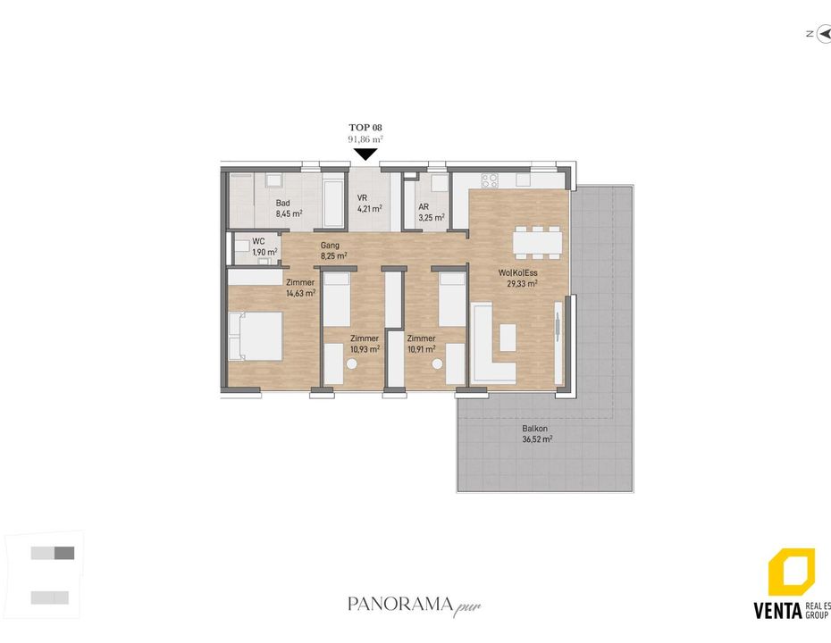 BAUSTARTAKTION: -8,5%! Stilvolles Wohnen in Toplage mit individuellem Panorama Pur!