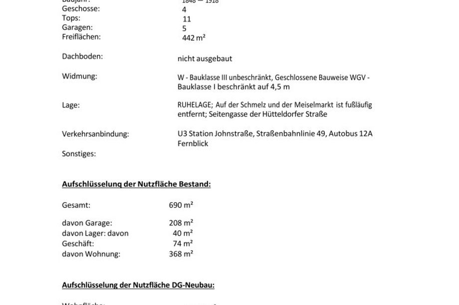 ZINSHAUS in 1140 Wien - befristet für 10 Jahre vermietet, mit einer derzeitigen Jahresnettomieteinnahme von € 83.400,00 - eine lukrative Investition!