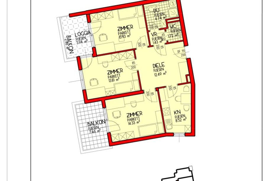 3-ZIMMER-WOHNUNG MIT BALKON, LOGGIA & TIEFGARAGESTELLPLATZ | SICHERE EINNAHMEN BIS 2027