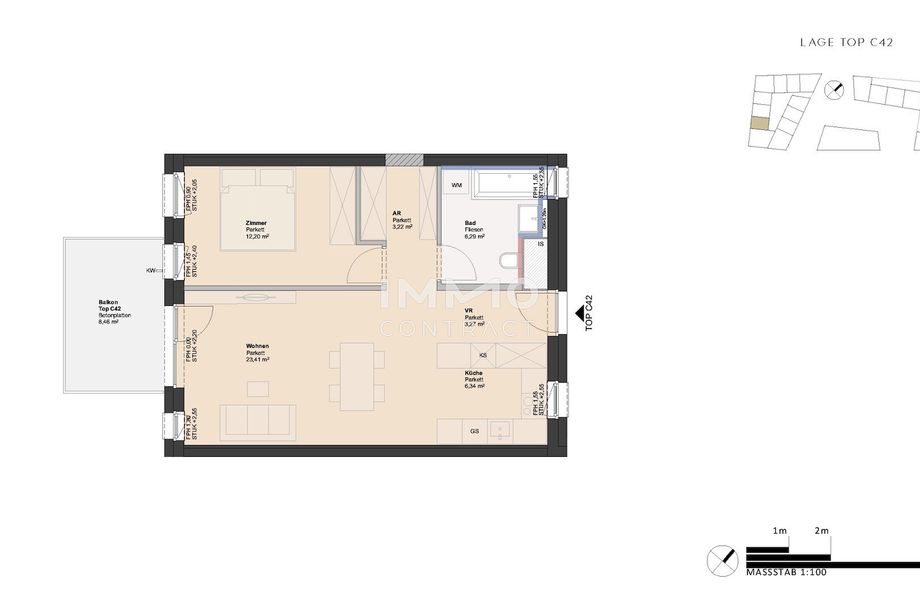 Ideal für Anleger: Provisionsfrei - Ihr grüner Lifestyle in toller Lage / 2-Zimmer Wohnung