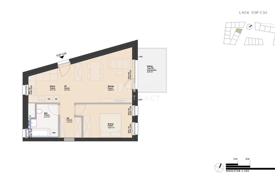 Ideal für Anleger! Attraktive 2-Zimmer Balkonwohnung mit Top Infrastruktur - provisionsfrei!