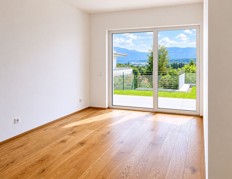 Wohnen über den Dächern Klagenfurts - Exklusive 2-Zimmer-Gartenwohnung im Wohnprojekt "The Hills" | Erstbezug am Kreuzbergl