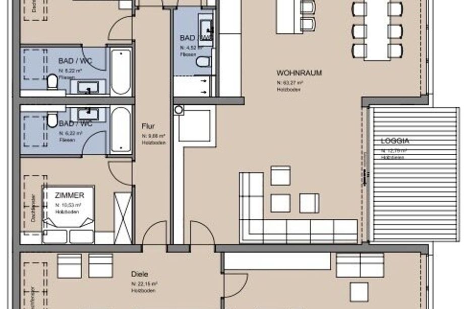 Bestlage Pinzgau mit ca. 6% Rendite! Sieben Apartments mit Terrassen, Balkonen und beheiztem Aussenpool