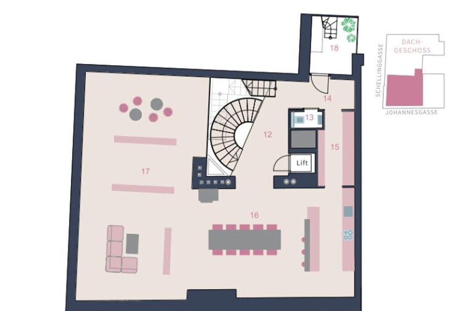 Luxuriöse 5-Zimmer-Dachterrassenwohnung Nähe Stephansplatz