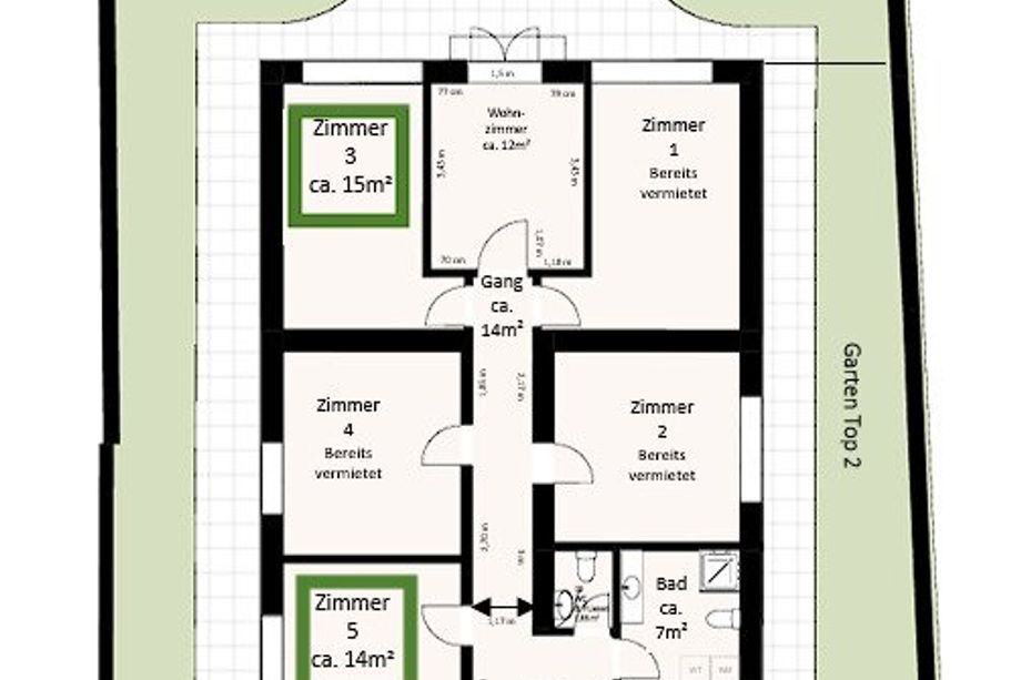 PROVISIONSFREI: 2 moderne WG-Zimmer in neu sanierter, stilvoller Gartenwohnung in TOP-Lage von Innsbruck zu mieten!