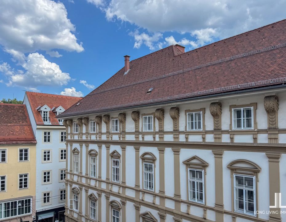 Lichtdurchflutete 4-Zimmer-Wohnung nahe Operncafé Graz - Innenhofbalkon & Lift