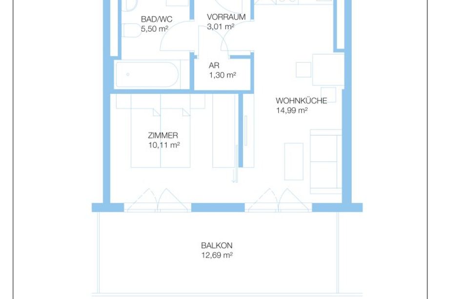 Dachgeschoßwohnung mit Balkon für Anleger