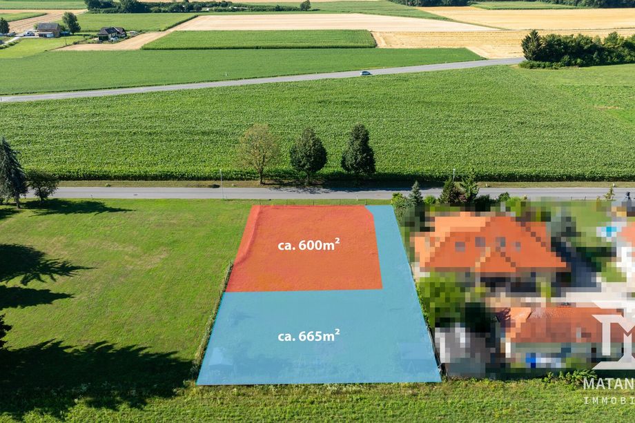 Baugrundstück in Klagenfurt-Hörtendorf - 1.265 m² oder teilbar in zwei Parzellen